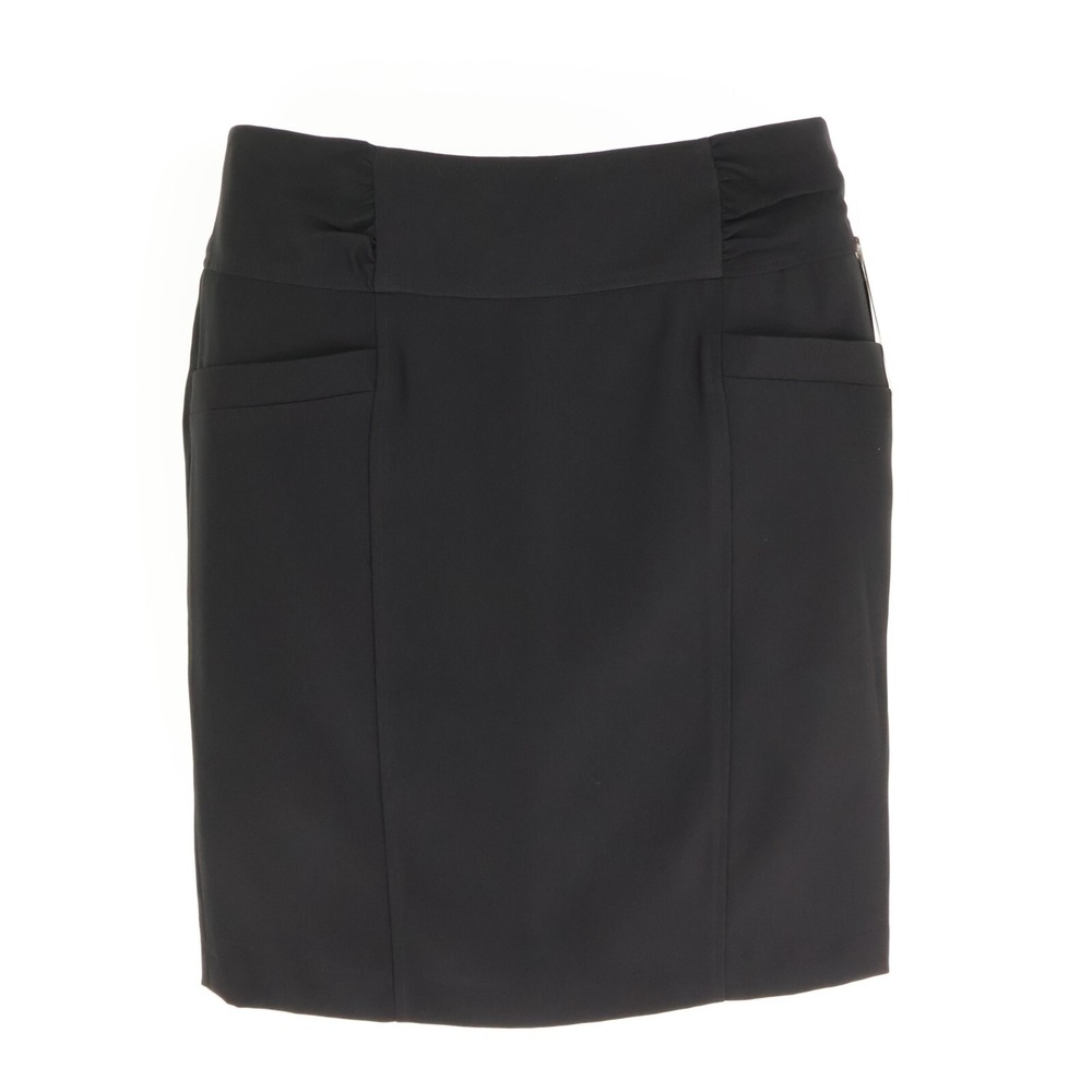 Nine West Suit Skirt Womens 10 Black 100% Polyester Lined Ruched Front NWT $69